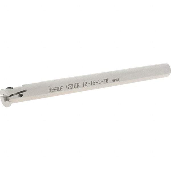 Iscar - 15mm Min Bore Diam, 150mm OAL, 12mm Shank Diam, GEHI Indexable Boring Bar - 6mm Max Bore Depth, GEPI Insert, Clamp Holding Method - Eagle Tool & Supply
