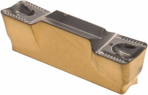 Iscar - 476080GRIP Y Grade IC808, 4.76mm Cutting Width Carbide Grooving Insert - 2.8mm Max Depth of Cut, Neutral, 0.8mm Corner Radius, TiAlN Finish - Eagle Tool & Supply