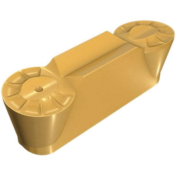 Iscar - 3015HGPL Y Grade IC908, 3mm Cutting Width Carbide Grooving Insert - 1.5mm Max Depth of Cut, Neutral, 1.5mm Corner Radius, TiAlN Finish - Eagle Tool & Supply