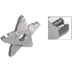 Iscar - 34L200PENTA PB Grade IC908, 2mm Cutting Width Carbide Grooving Insert - Left Hand, 0.1mm Corner Radius, TiAlN Finish - Eagle Tool & Supply