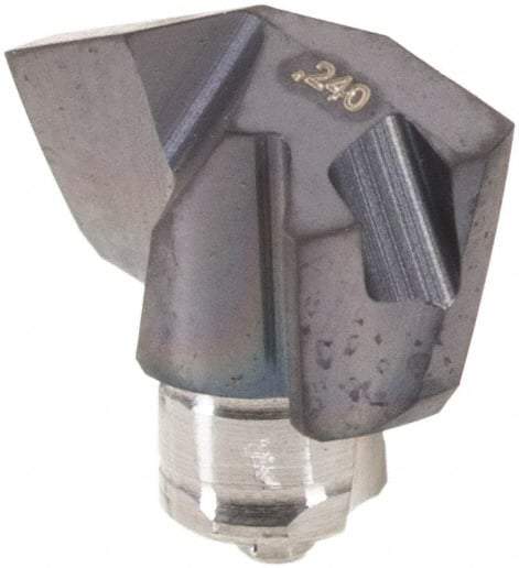 Iscar - Series ICM, 0.24" Diam Grade IC908 140° Replaceable Drill Tip - Carbide, TiAlN Finish, 6 Seat Size, Through Coolant - Eagle Tool & Supply
