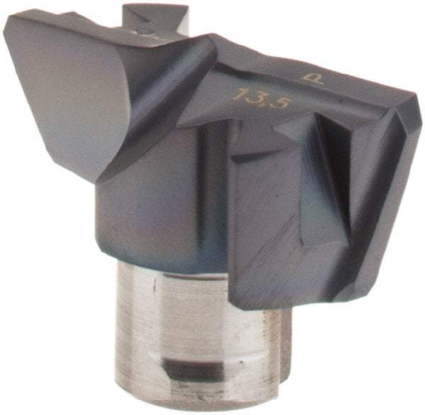 Iscar - Series FCP, 0.531" Diam Grade IC908 Replaceable Drill Tip - Carbide, TiAlN Finish, 13 Seat Size, Through Coolant - Eagle Tool & Supply