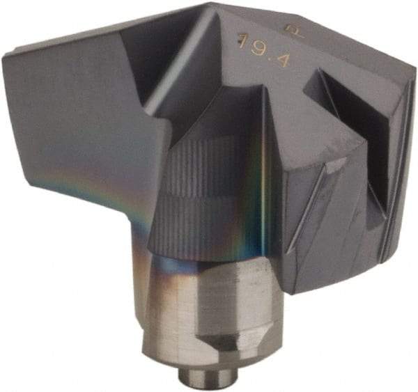 Iscar - Series ICP-2M, 0.764" Diam Grade IC908 140° Replaceable Drill Tip - Carbide, TiAlN Finish, 19 Seat Size, Through Coolant - Eagle Tool & Supply