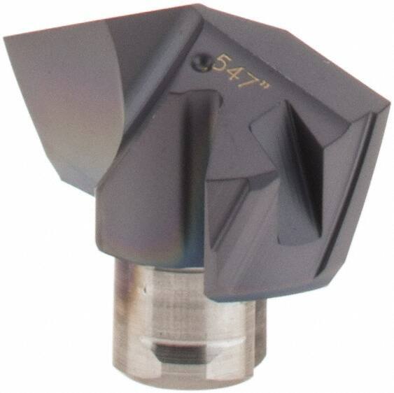 Iscar - Series ICP-2M, 0.547" Diam Grade IC908 140° Replaceable Drill Tip - Carbide, TiAlN Finish, 13 Seat Size, Through Coolant - Eagle Tool & Supply