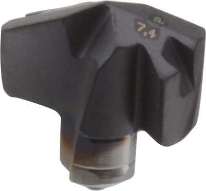 Iscar - Series ICP, 0.291" Diam Grade IC908 140° Replaceable Drill Tip - Carbide, TiAlN Finish, 7 Seat Size, Through Coolant - Eagle Tool & Supply