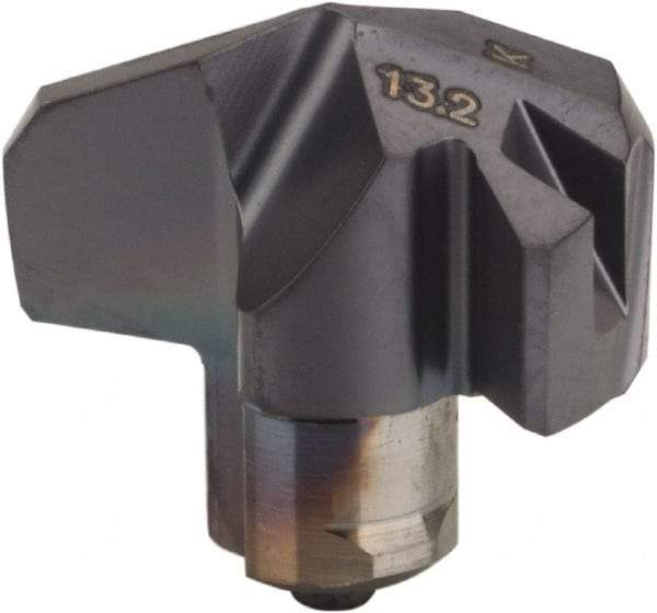 Iscar - Series ICK, 0.52" Diam Grade IC908 140° Replaceable Drill Tip - Carbide, TiAlN Finish, 13 Seat Size, Through Coolant - Eagle Tool & Supply