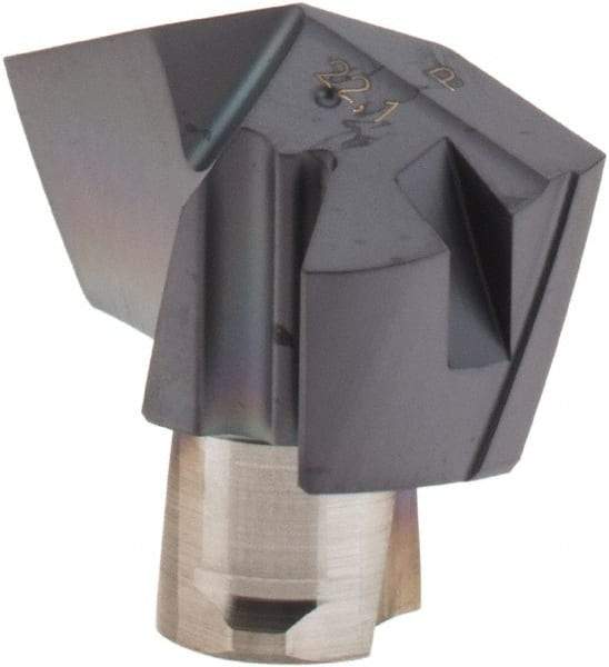 Iscar - Series ICP, 0.87" Diam Grade IC908 140° Replaceable Drill Tip - Carbide, TiAlN Finish, 22 Seat Size, Through Coolant - Eagle Tool & Supply