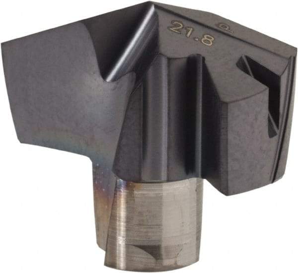 Iscar - Series ICP, 0.858" Diam Grade IC908 140° Replaceable Drill Tip - Carbide, TiAlN Finish, 21 Seat Size, Through Coolant - Eagle Tool & Supply