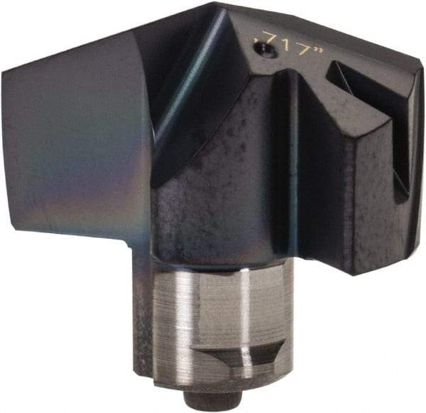 Iscar - Series ICP, 0.717" Diam Grade IC908 140° Replaceable Drill Tip - Carbide, TiAlN Finish, 18 Seat Size, Through Coolant - Eagle Tool & Supply