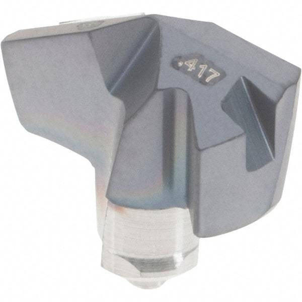 Iscar - Series ICP, 0.417" Diam Grade IC908 140° Replaceable Drill Tip - Carbide, TiAlN Finish, 10 Seat Size, Through Coolant - Eagle Tool & Supply