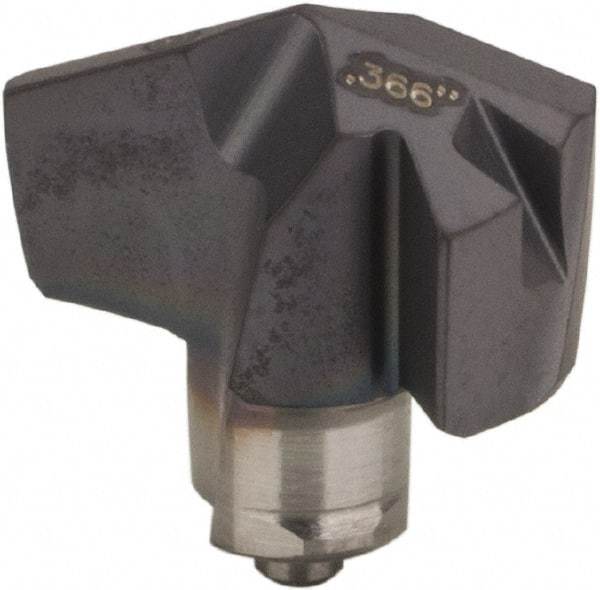 Iscar - Series ICP, 0.366" Diam Grade IC908 140° Replaceable Drill Tip - Carbide, TiAlN Finish, 9 Seat Size, Through Coolant - Eagle Tool & Supply