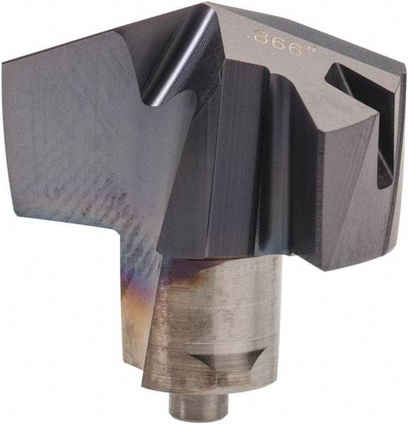 Iscar - Series ICM, 0.866" Diam Grade IC908 140° Replaceable Drill Tip - Carbide, TiAlN Finish, 22 Seat Size, Through Coolant - Eagle Tool & Supply