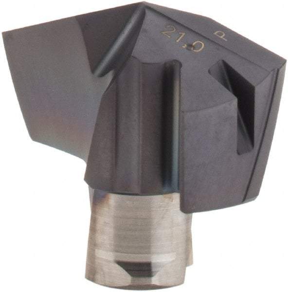Iscar - Series ICP, 0.827" Diam Grade IC908 140° Replaceable Drill Tip - Carbide, TiAlN Finish, 21 Seat Size, Through Coolant - Eagle Tool & Supply