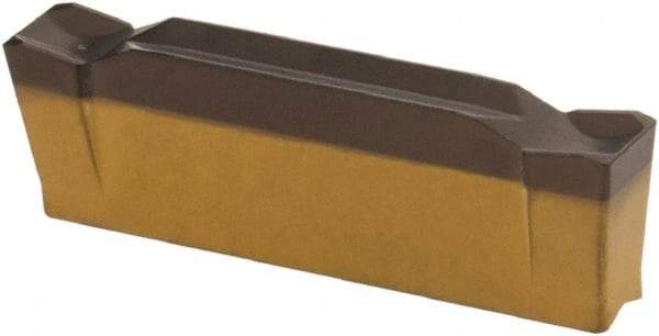 Iscar - DGN3102 C IC5400 Grade, 0.122" Cutting Width, Carbide Cutoff Insert - 0° Neutral Lead Angle, 0.008" Cnr Rad, TiCN/Al2O3/TiN Coated, Double End - Eagle Tool & Supply