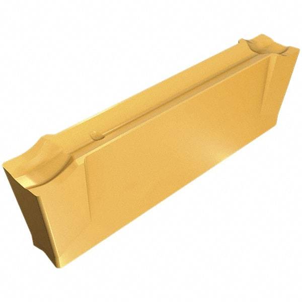 Iscar - DGN FT IC928 Grade, 0.122" Cutting Width, Carbide Cutoff Insert - Neutral Lead Angle, 0.008" Cnr Rad, TiAlN Coated, Double End - Eagle Tool & Supply