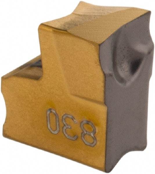 Iscar - TAG J IC830 Grade, 0.199" Cutting Width, Carbide Cutoff Insert - 4° Right Hand Lead Angle, 0.01" Cnr Rad, TiAlN Coated, Single End - Eagle Tool & Supply