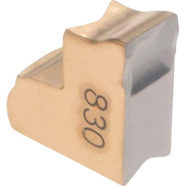 Iscar - TAG C IC830 Grade, 0.1594" Cutting Width, Carbide Cutoff Insert - 4° Left Hand Lead Angle, 0.0094" Cnr Rad, TiAlN Coated, Single End - Eagle Tool & Supply