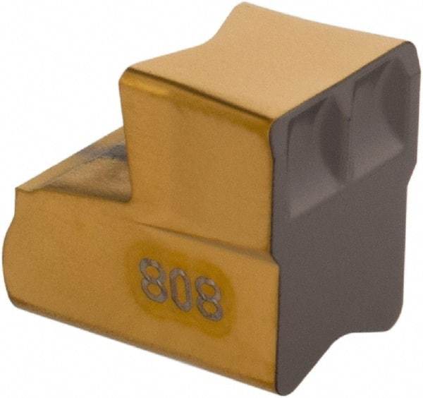 Iscar - TAG W IC808 Grade, 0.2756" Cutting Width, Carbide Cutoff Insert - 0° Neutral Lead Angle, 0.0197" Cnr Rad, TiAlN Coated, Single End - Eagle Tool & Supply