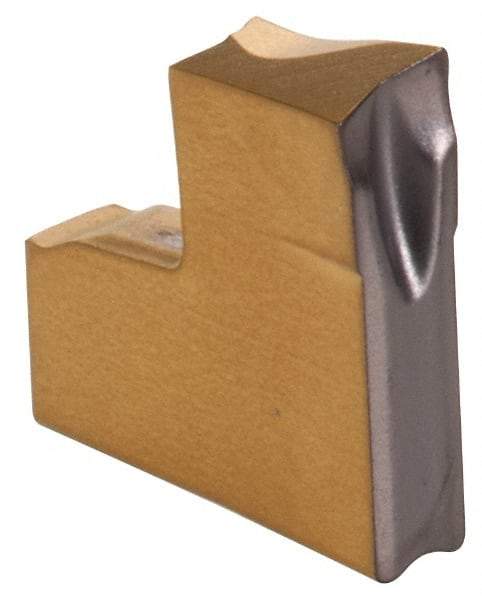 Iscar - TAG JS IC808 Grade, 0.0787" Cutting Width, Carbide Cutoff Insert - 15° Right Hand Lead Angle, 0.0008" Cnr Rad, TiAlN Coated, Single End - Eagle Tool & Supply