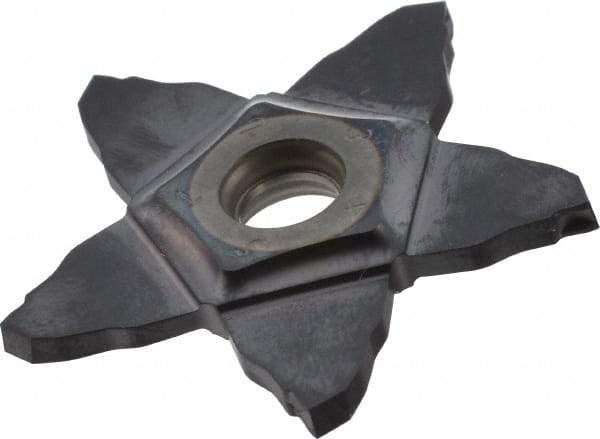 Iscar - PENTA C IC908 Grade, 0.0787" Cutting Width, Carbide Cutoff Insert - 6° Right Hand Lead Angle, 0.004" Cnr Rad, TiAlN Coated, Other End - Eagle Tool & Supply