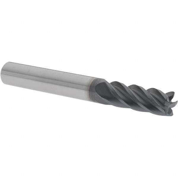 Iscar - 0.312", 5 Flute, Single End, Solid Carbide, 0.015" Corner Radius End Mill - 2-1/2" OAL, Right Hand Flute, 0.78" LOC, Right Hand Cut - Eagle Tool & Supply