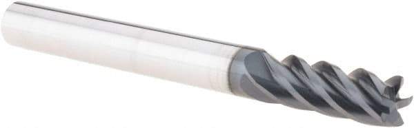 Iscar - 1/4", 5 Flute, Single End, Solid Carbide, 0.01" Corner Radius End Mill - 2-1/2" OAL, Right Hand Flute, 0.63" LOC, Right Hand Cut - Eagle Tool & Supply