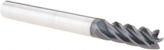 Iscar - 1/4", 5 Flute, Single End, Solid Carbide, 0.01" Corner Radius End Mill - 2-1/2" OAL, Right Hand Flute, 0.63" LOC, Right Hand Cut - Eagle Tool & Supply