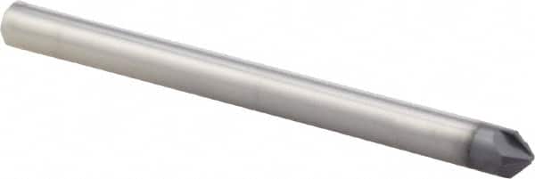 Iscar - 3/64" Diam 4 Flute Single End Solid Carbide Chamfer Mill - Eagle Tool & Supply
