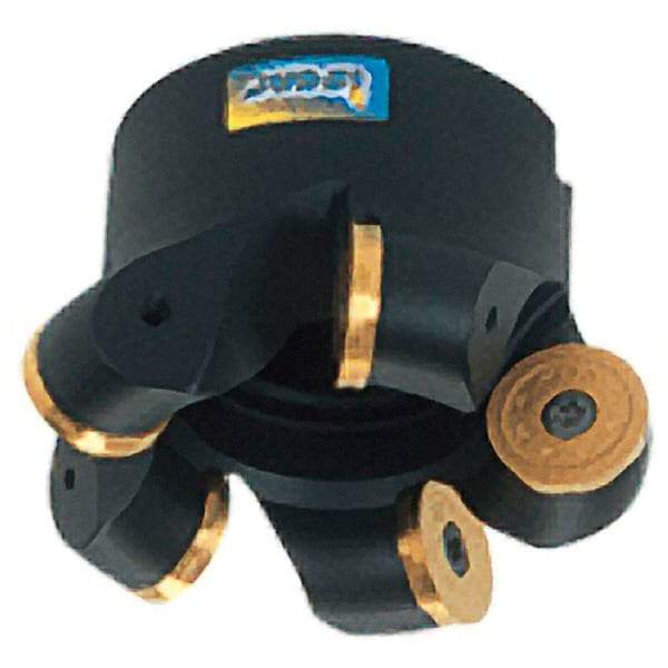 Iscar - 64mm Cut Diam, 8mm Max Depth, 27mm Arbor Hole, 6 Inserts, RC.W Insert Style, Indexable Copy Face Mill - FR Cutter Style, 50mm High, Series RoundMill - Eagle Tool & Supply