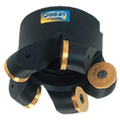 Iscar - 64mm Cut Diam, 8mm Max Depth, 27mm Arbor Hole, 6 Inserts, RC.W Insert Style, Indexable Copy Face Mill - FR Cutter Style, 50mm High, Series RoundMill - Eagle Tool & Supply