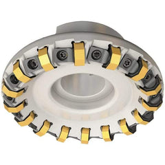 Iscar - 73.4mm Cut Diam, 22mm Arbor Hole, 3.5mm Max Depth of Cut, 45° Indexable Chamfer & Angle Face Mill - 10 Inserts, ON.U 05\xB6S845 SN.U 13 Insert, Right Hand Cut, 10 Flutes, Series Helido - Eagle Tool & Supply