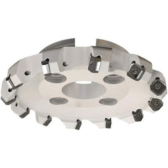 Iscar - 264.8mm Cut Diam, 60mm Arbor Hole, 7.15mm Max Depth of Cut, 45° Indexable Chamfer & Angle Face Mill - 15 Inserts, S845 SX.U 16.. Insert, Right Hand Cut, 15 Flutes, Series Helido - Eagle Tool & Supply