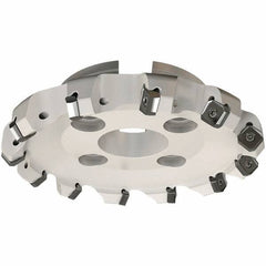 Iscar - 174.8mm Cut Diam, 40mm Arbor Hole, 7.15mm Max Depth of Cut, 45° Indexable Chamfer & Angle Face Mill - 10 Inserts, S845 SX.U 16.. Insert, Right Hand Cut, 10 Flutes, Series Helido - Eagle Tool & Supply