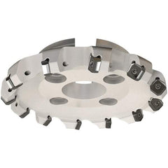 Iscar - 94.8mm Cut Diam, 27mm Arbor Hole, 7.15mm Max Depth of Cut, 45° Indexable Chamfer & Angle Face Mill - 6 Inserts, S845 SX.U 16.. Insert, Right Hand Cut, 6 Flutes, Through Coolant, Series Helido - Eagle Tool & Supply