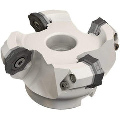 Iscar - 212.5mm Cut Diam, 60mm Arbor Hole, 4.6mm Max Depth of Cut, 42° Indexable Chamfer & Angle Face Mill - 12 Inserts, OF..\xB6RFM. 1905 Insert, Right Hand Cut, 12 Flutes, Series Heliocto - Eagle Tool & Supply
