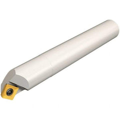 Iscar - 45° Lead Angle, 16.1mm Max Cut Diam, 8mm Min Cut Diam, 4mm Max Depth of Cut, Indexable Chamfer and Angle End Mill - 1 Insert, X/Q/SOMT 06 Insert Style, 100mm Overall Length, Straight Shank - Eagle Tool & Supply