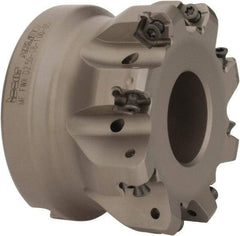 Iscar - 2.127" Cut Diam, 1" Arbor Hole, 0.08" Max Depth of Cut, 30° Indexable Chamfer & Angle Face Mill - 8 Inserts, H600 WXCU 05 Insert, Right Hand Cut, 8 Flutes, Through Coolant, Series Helido - Eagle Tool & Supply