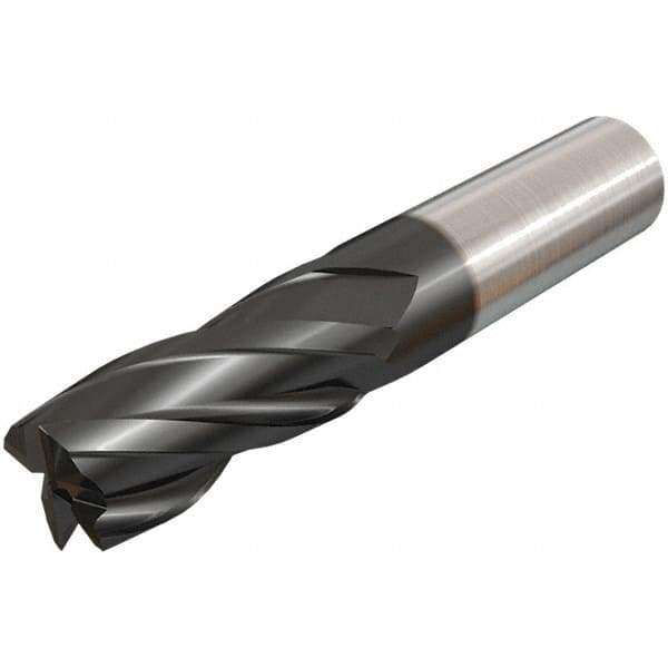 Iscar - 12mm, 4 Flute, Single End, Solid Carbide, Corner Chamfer End Mill - 83mm OAL, 30° Helix, Right Hand Flute, 25mm LOC, Right Hand Cut - Eagle Tool & Supply
