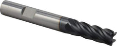 Iscar - 3/8", 5 Flute, Single End, Solid Carbide, 0.02" Corner Radius End Mill - 3" OAL, Right Hand Flute, 0.94" LOC, Right Hand Cut - Eagle Tool & Supply