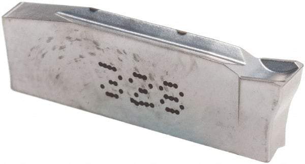 Iscar - DGNM C IC328 Grade, 0.125" Cutting Width, Carbide Cutoff Insert - Neutral Lead Angle, 0.008" Cnr Rad, TiN/TiCN Coated, Double End - Eagle Tool & Supply