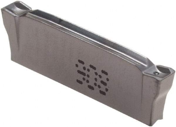 Iscar - DGN C IC908 Grade, 0.0984" Cutting Width, Carbide Cutoff Insert - Neutral Lead Angle, 0.008" Cnr Rad, TiAlN Coated, Double End - Eagle Tool & Supply