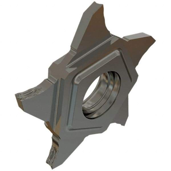 Iscar - PENTA Z IC1008 Grade, 0.059" Cutting Width, Carbide Cutoff Insert - 15° Left Hand Lead Angle, 0.0024" Cnr Rad, TiAlN/TiN Coated, Other End - Eagle Tool & Supply