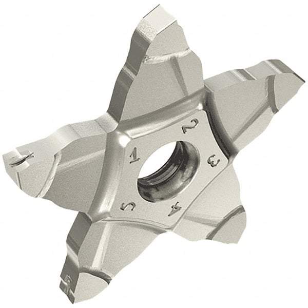 Iscar - PENTA34N300 J IC908 Grade, 3mm Cutting Width, Carbide Cutoff Insert - Neutral Lead Angle, TiAlN Coated, Other End - Eagle Tool & Supply