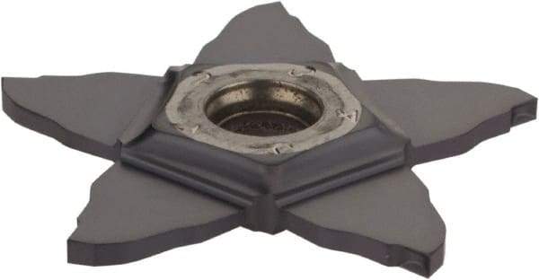Iscar - PENTA PB IC908 Grade, 0.059" Cutting Width, Carbide Cutoff Insert - 0° Neutral Lead Angle, 0.006" Cnr Rad, TiAlN Coated, Other End - Eagle Tool & Supply