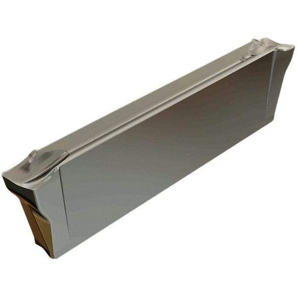 Iscar - DGR1402 J IC830 Grade, 0.055" Cutting Width, Carbide Cutoff Insert - 8° Right Hand Lead Angle, 0.0063" Cnr Rad, TiAlN Coated, Double End - Eagle Tool & Supply