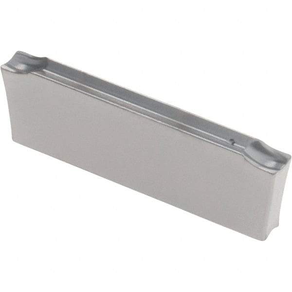 Iscar - DGN F IC908 Grade, 0.0866" Cutting Width, Carbide Cutoff Insert - Neutral Lead Angle, 0.008" Cnr Rad, TiAlN Coated, Double End - Eagle Tool & Supply