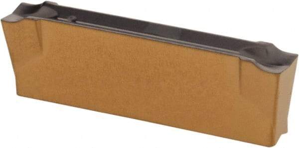 Iscar - DGN3102 J IC830 Grade, 0.122" Cutting Width, Carbide Cutoff Insert - 0° Neutral Lead Angle, 0.008" Cnr Rad, TiAlN Coated, Double End - Eagle Tool & Supply