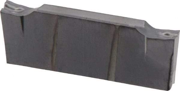 Iscar - DGR ZS IC908 Grade, 0.118" Cutting Width, Carbide Cutoff Insert - 15° Right Hand Lead Angle, 0.0008" Cnr Rad, TiAlN Coated, Double End - Eagle Tool & Supply