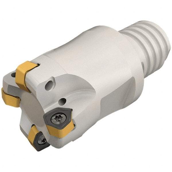 Iscar - 20mm Cut Diam, 0.031" Max Depth, T12 Modular Connection Indexable High-Feed End Mill - Screw Holding Method, H600 WXCU 04 Insert, FF EWX-MM-04 Toolholder, Through Coolant - Eagle Tool & Supply
