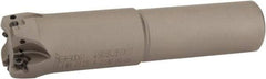 Iscar - 1-1/4" Cut Diam, 0.04" Max Depth, 1" Shank Diam, Weldon Shank Indexable High-Feed End Mill - Screw Holding Method, H600 WXCU 05 Insert, FF EWX-05 Toolholder, Through Coolant - Eagle Tool & Supply